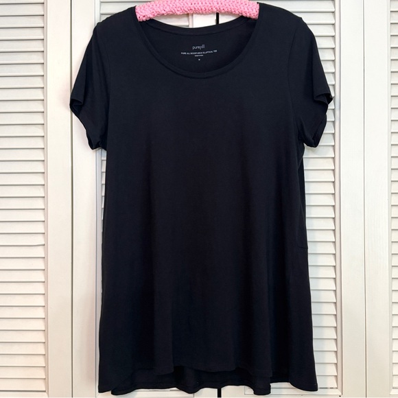 J. Jill Pure Elliptical Black Tee - Picture 4 of 8